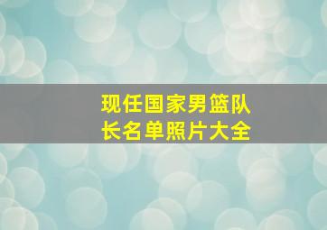 现任国家男篮队长名单照片大全