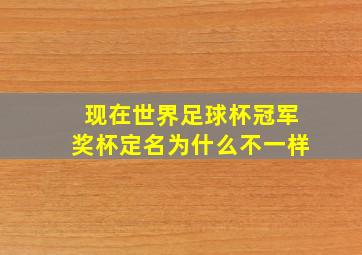 现在世界足球杯冠军奖杯定名为什么不一样