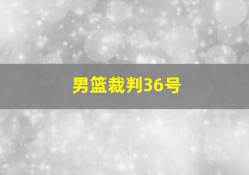 男篮裁判36号