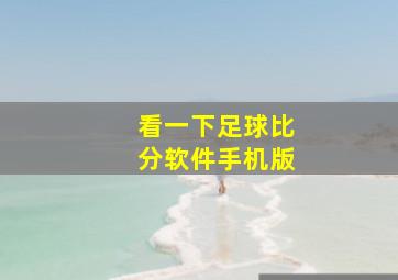 看一下足球比分软件手机版