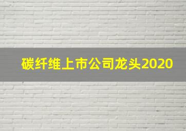 碳纤维上市公司龙头2020