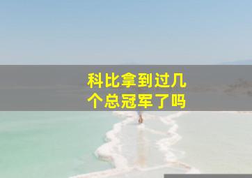 科比拿到过几个总冠军了吗