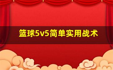 篮球5v5简单实用战术