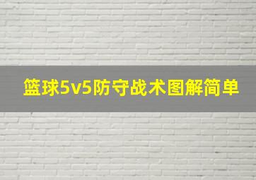 篮球5v5防守战术图解简单