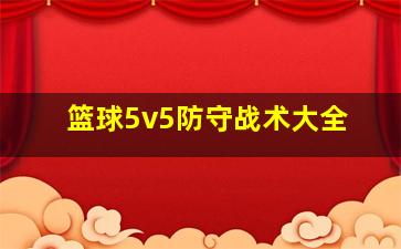 篮球5v5防守战术大全