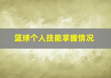 篮球个人技能掌握情况