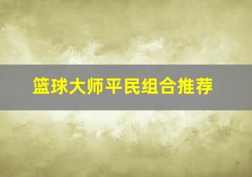 篮球大师平民组合推荐