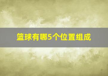 篮球有哪5个位置组成