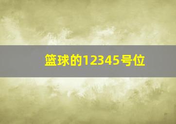 篮球的12345号位