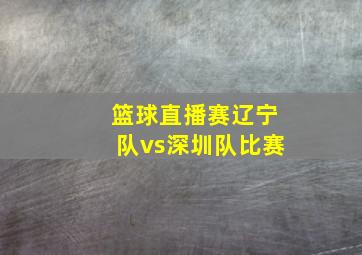 篮球直播赛辽宁队vs深圳队比赛