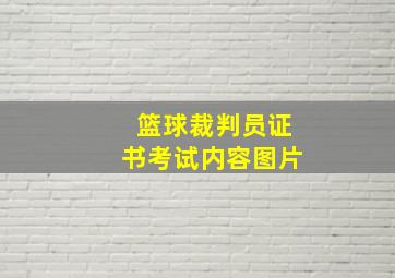 篮球裁判员证书考试内容图片