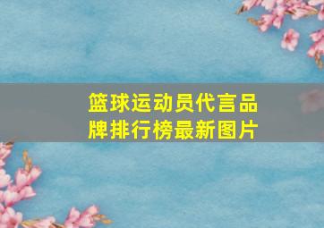 篮球运动员代言品牌排行榜最新图片