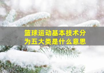 篮球运动基本技术分为五大类是什么意思