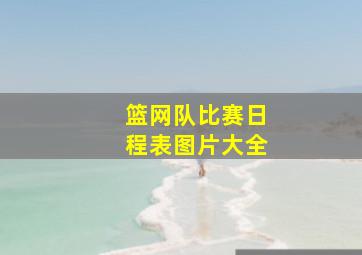 篮网队比赛日程表图片大全