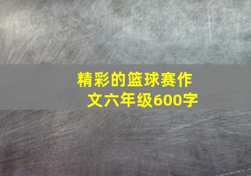 精彩的篮球赛作文六年级600字