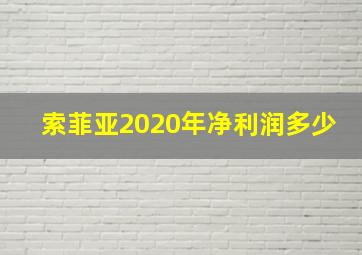 索菲亚2020年净利润多少