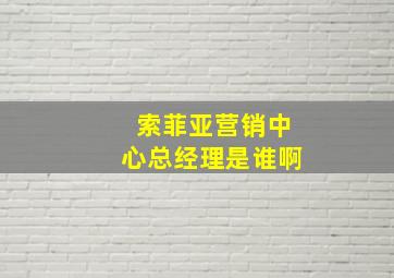 索菲亚营销中心总经理是谁啊