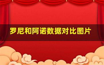 罗尼和阿诺数据对比图片