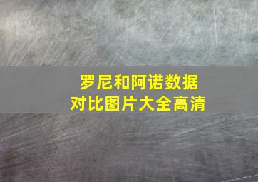 罗尼和阿诺数据对比图片大全高清