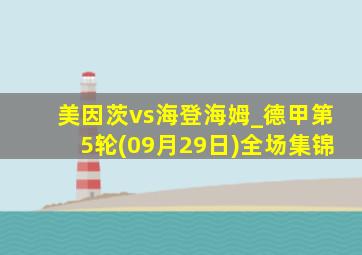 美因茨vs海登海姆_德甲第5轮(09月29日)全场集锦