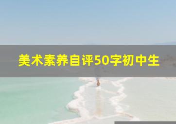 美术素养自评50字初中生