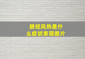 肺经风热是什么症状表现图片