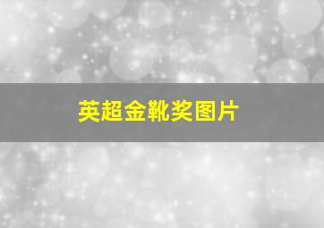 英超金靴奖图片