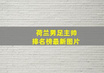 荷兰男足主帅排名榜最新图片