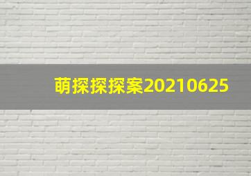 萌探探探案20210625