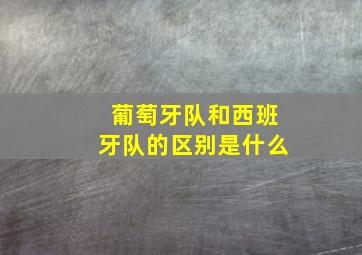 葡萄牙队和西班牙队的区别是什么