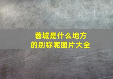 蓉城是什么地方的别称呢图片大全