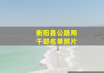 衡阳县公路局干部名单照片