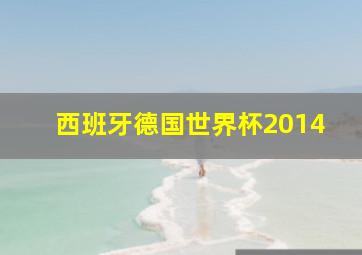 西班牙德国世界杯2014