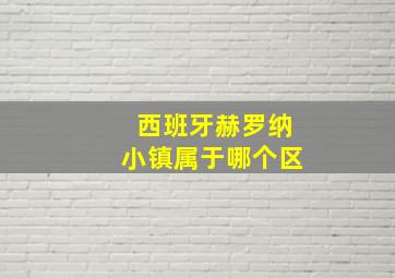 西班牙赫罗纳小镇属于哪个区