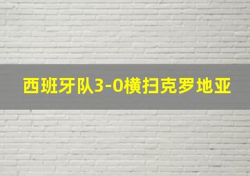 西班牙队3-0横扫克罗地亚