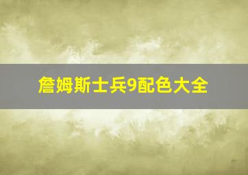 詹姆斯士兵9配色大全