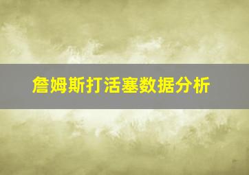 詹姆斯打活塞数据分析