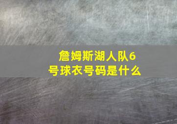 詹姆斯湖人队6号球衣号码是什么