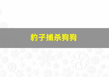 豹子捕杀狗狗