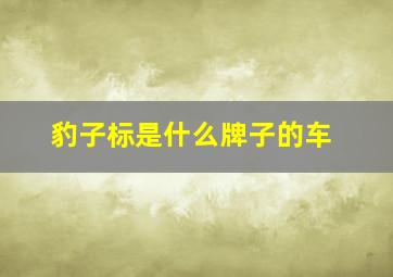 豹子标是什么牌子的车