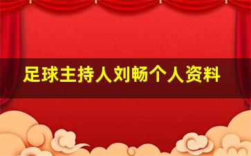 足球主持人刘畅个人资料