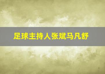 足球主持人张斌马凡舒