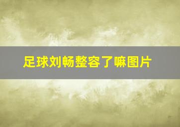 足球刘畅整容了嘛图片