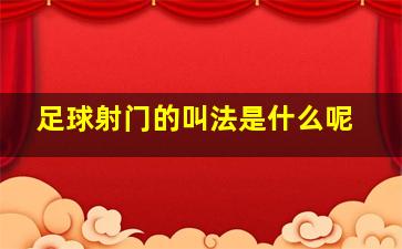 足球射门的叫法是什么呢