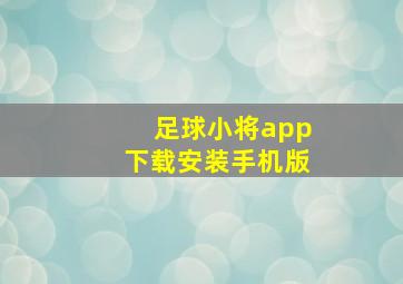 足球小将app下载安装手机版