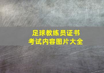 足球教练员证书考试内容图片大全