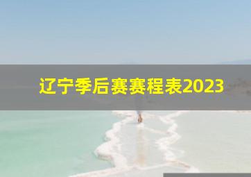 辽宁季后赛赛程表2023