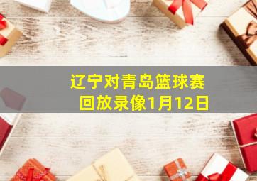 辽宁对青岛篮球赛回放录像1月12日