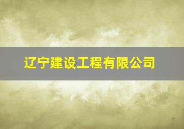 辽宁建设工程有限公司