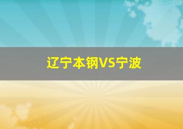 辽宁本钢VS宁波